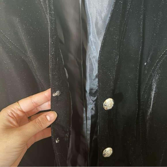 I.N.C International Concepts Velvet Military black jacket - Picture 8 of 10